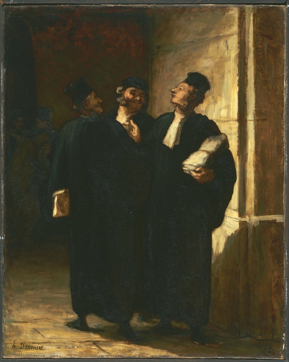 Tre advokater af Honoré Daumier