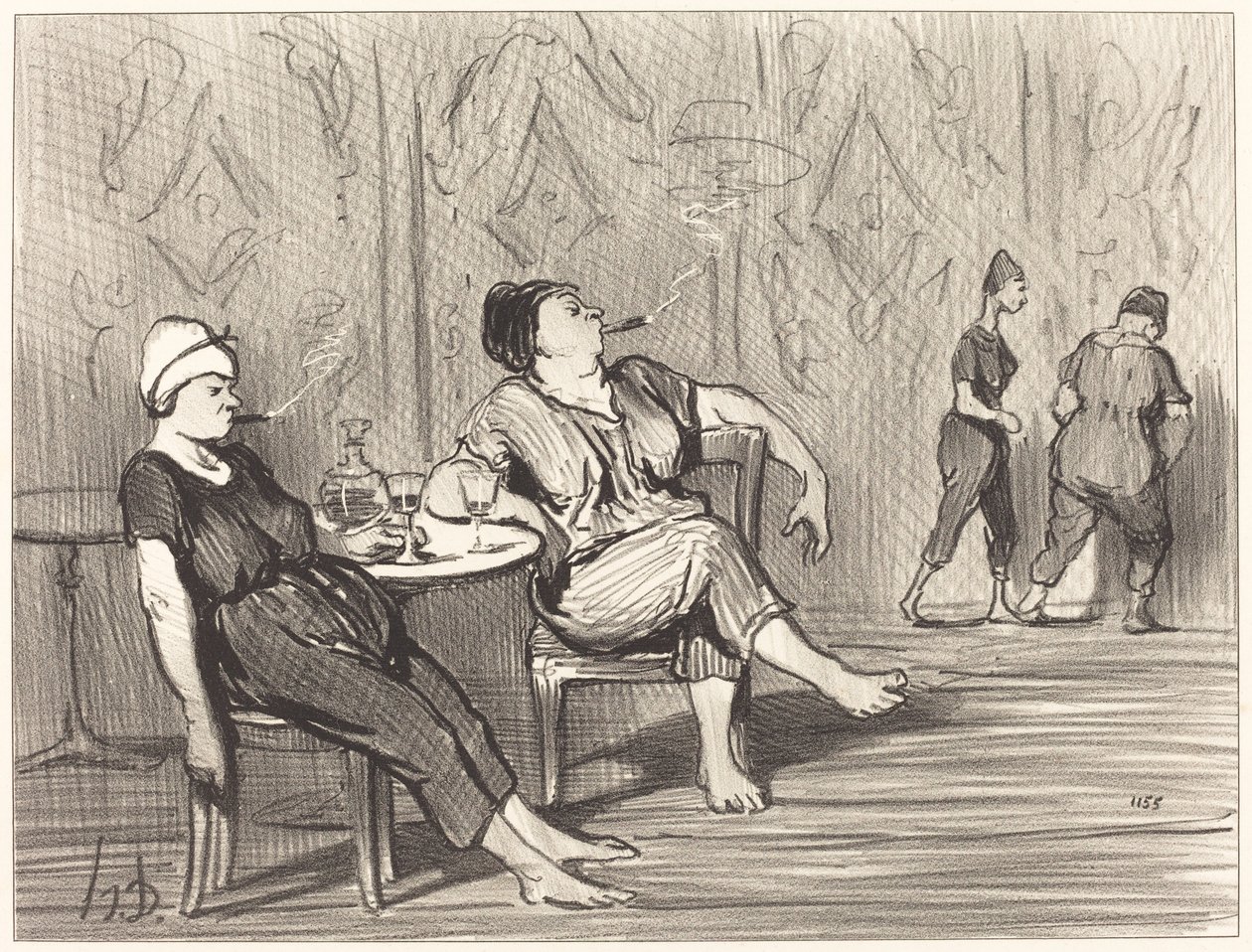 I baren af Honoré Daumier