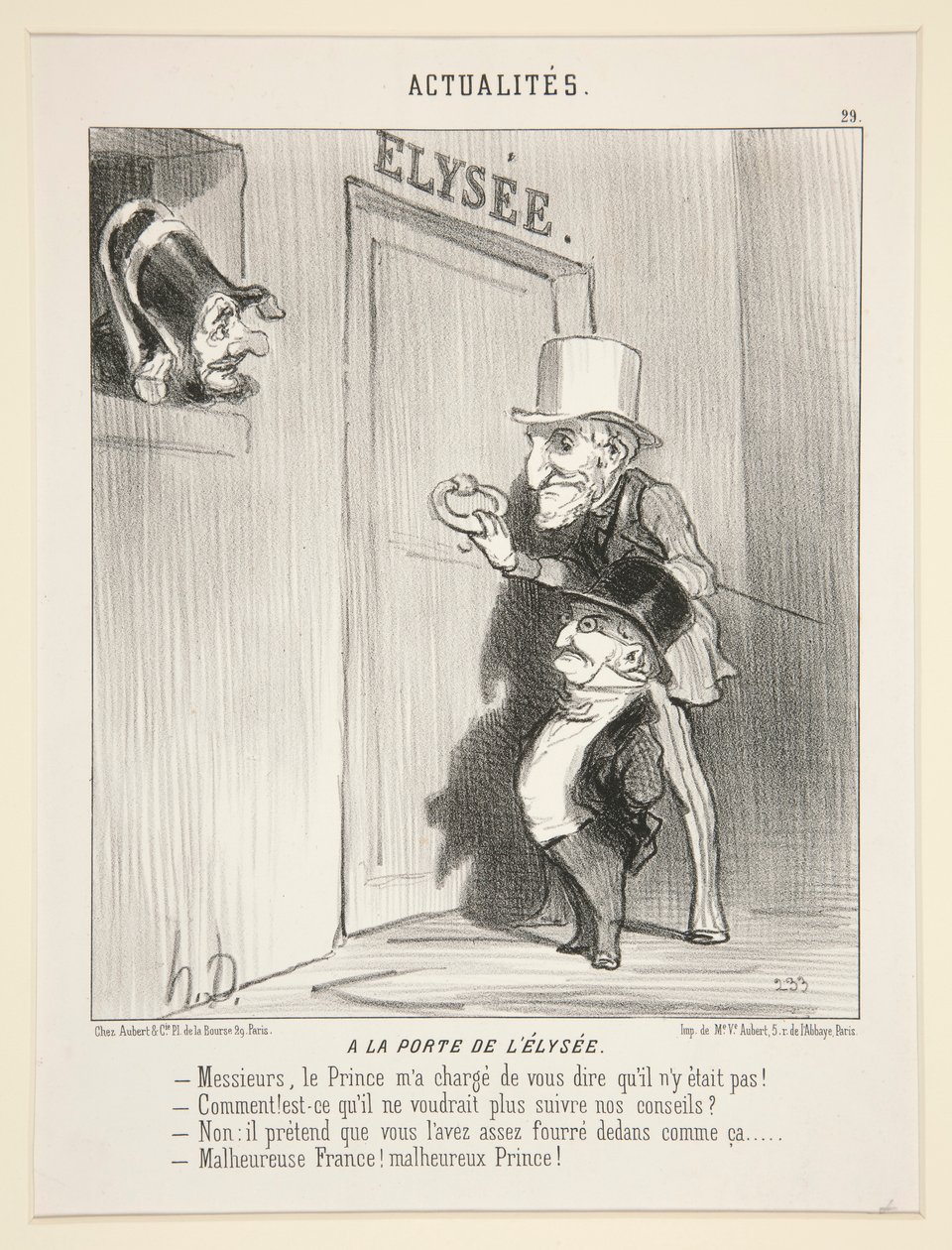 Ved døren til af Honoré Daumier