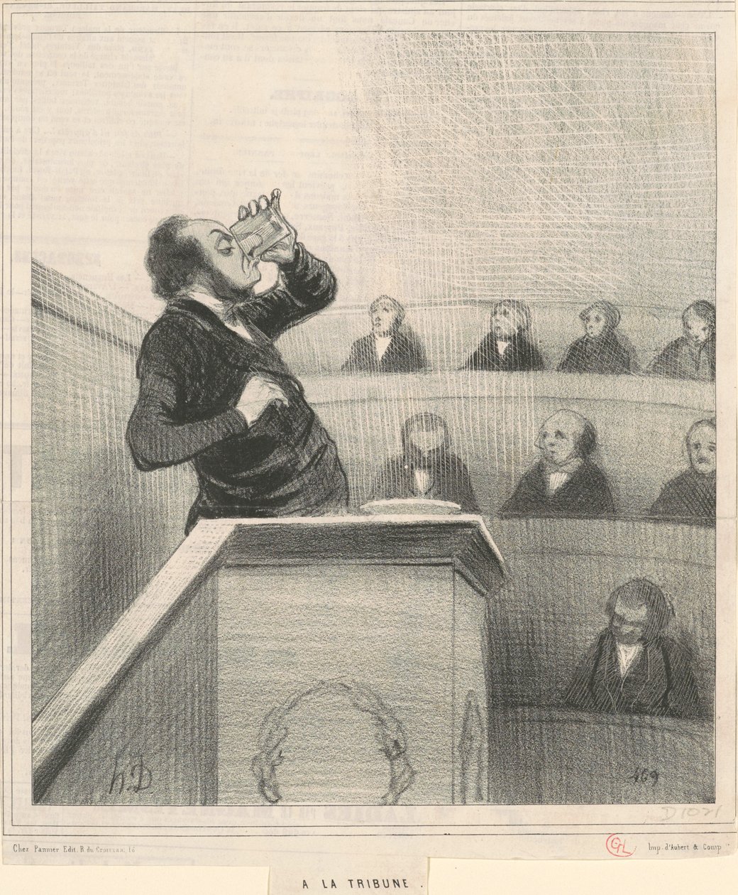 til tribunen af Honoré Daumier