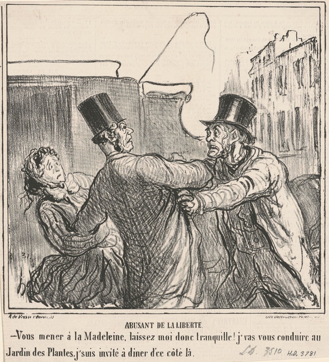 Misbrug af friheden af Honoré Daumier