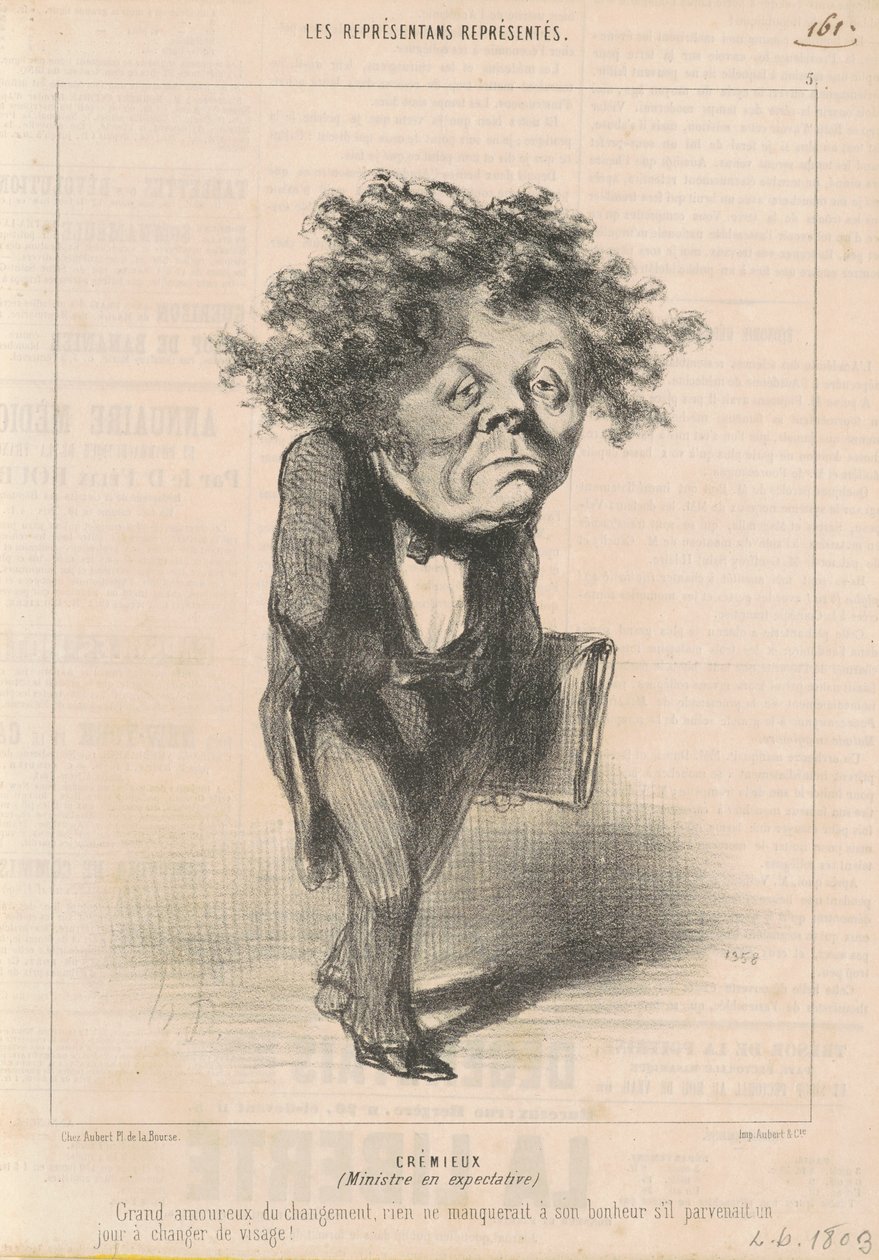 Adolphe Cremieux af Honoré Daumier