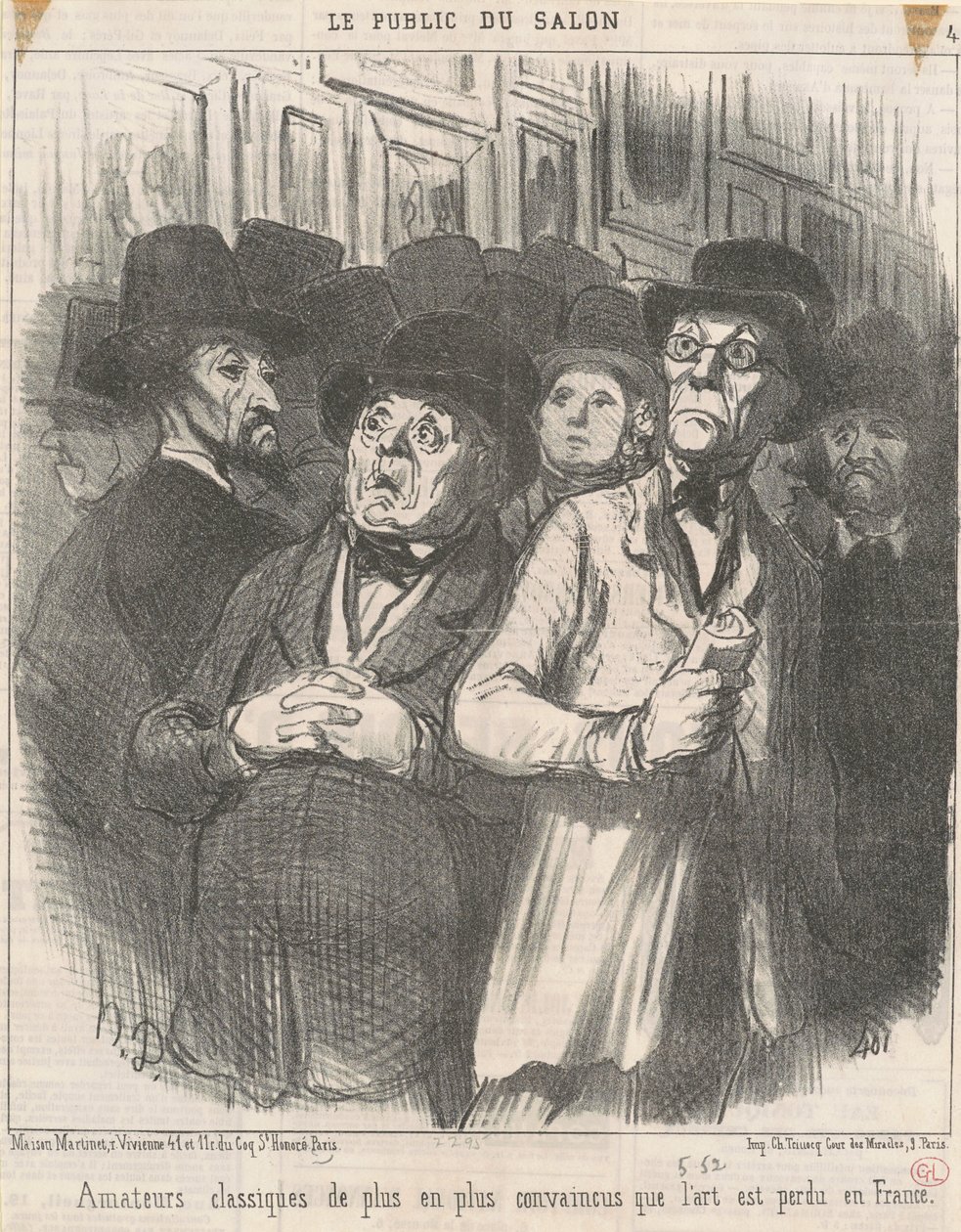 Overbeviste klassiske entusiaster af Honoré Daumier