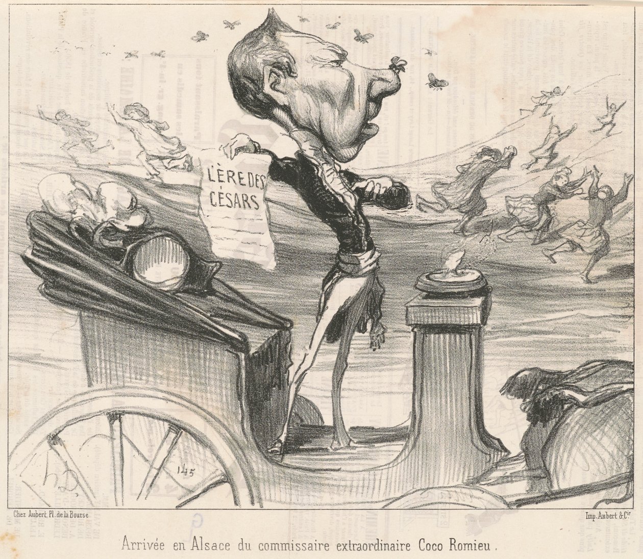 Kommissærens ankomst til Alsace ... af Honoré Daumier