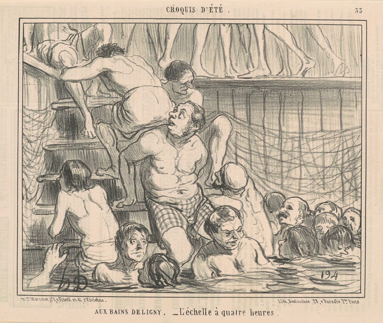 Ved Deligny-badene af Honoré Daumier