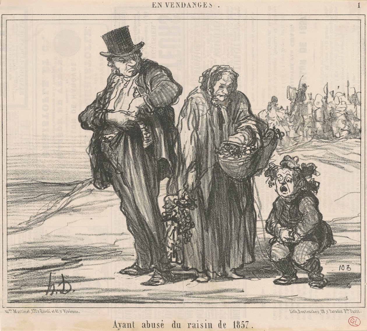 Efter at have misbrugt 1857-druen af Honoré Daumier