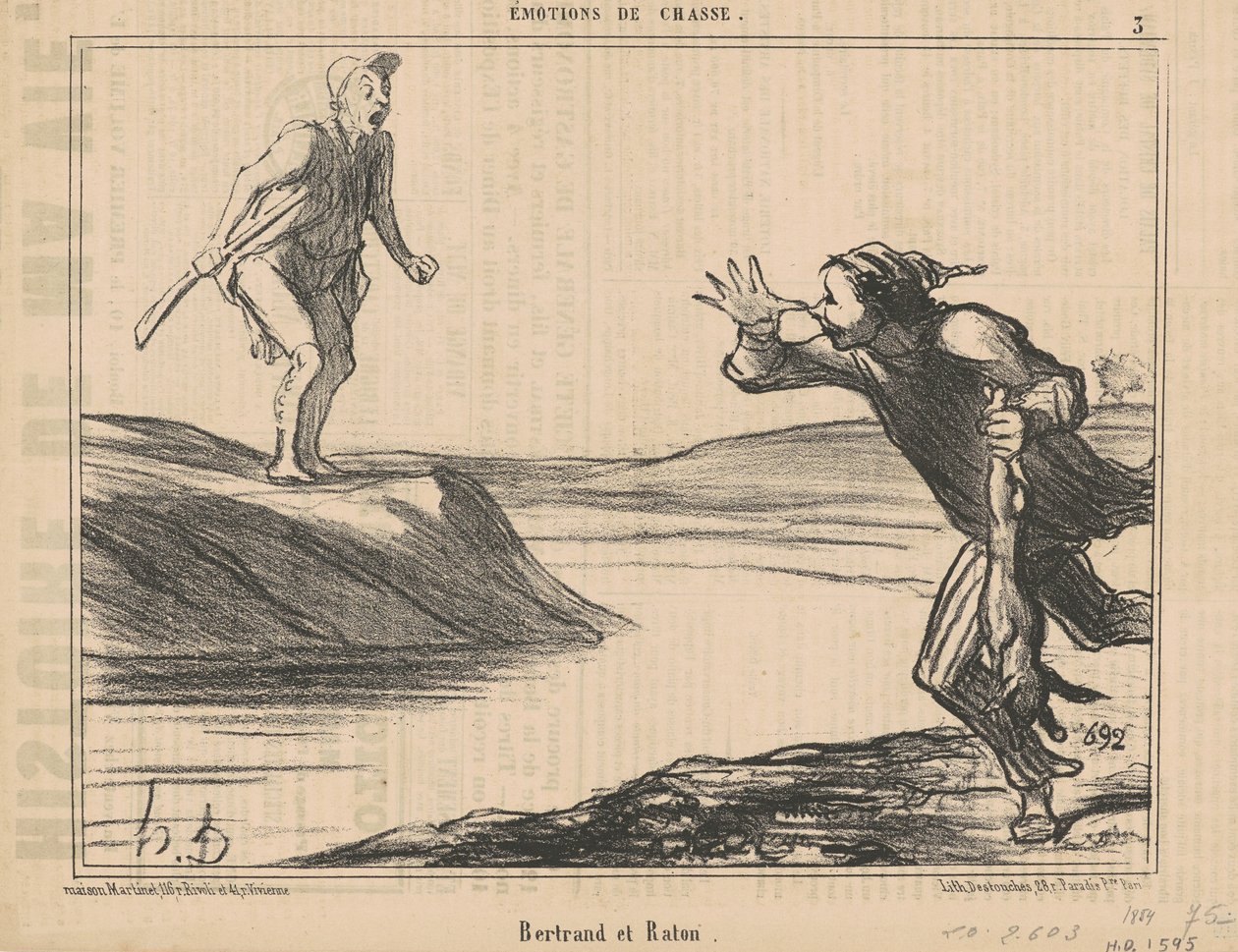 Bertrand og Raton af Honoré Daumier