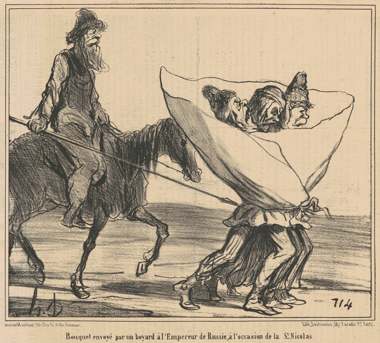 Buket sendt ... Til kejseren af ​​Rusland ... af Honoré Daumier