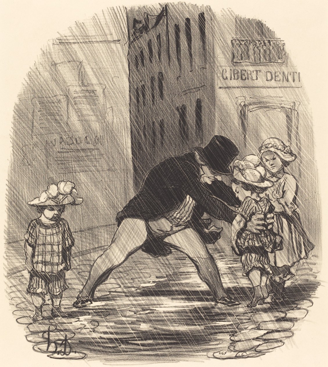 Det er dumt at have om vinteren... af Honoré Daumier