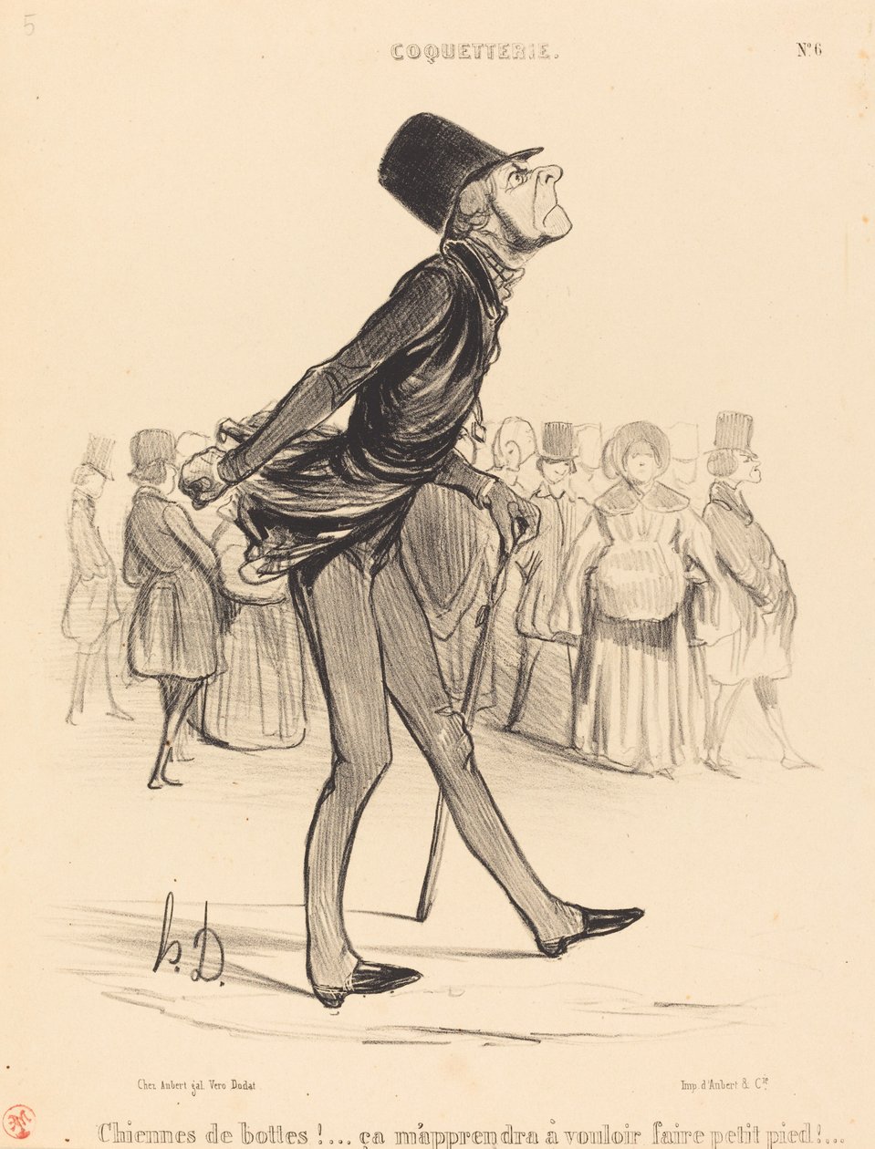 Støvle hunhunde!... af Honoré Daumier