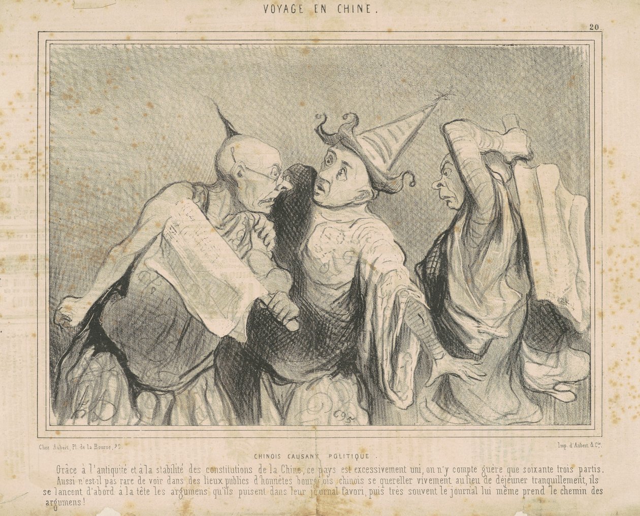 Kinesisk chattepolitik af Honoré Daumier