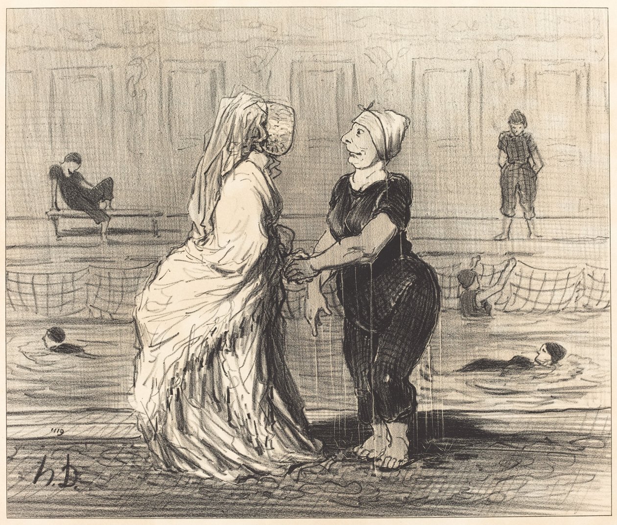 Kære baronesse, jeg lykønsker dig... af Honoré Daumier