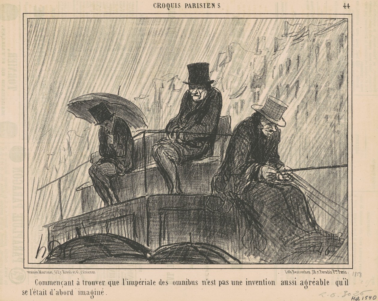 Begynder at opdage, at den kejserlige ... af Honoré Daumier