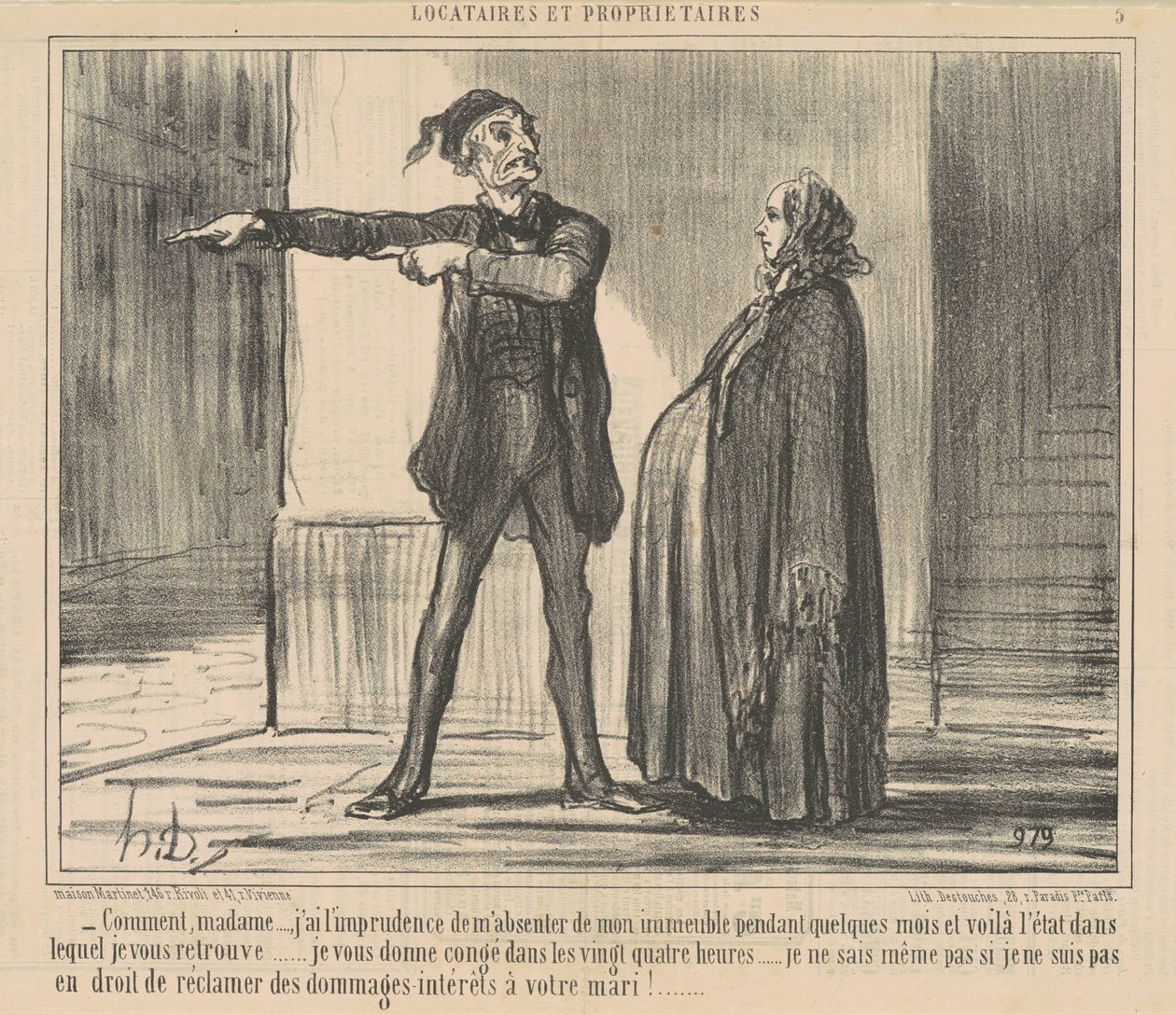 Hvordan, frue... Jeg har den forsigtighed... af Honoré Daumier