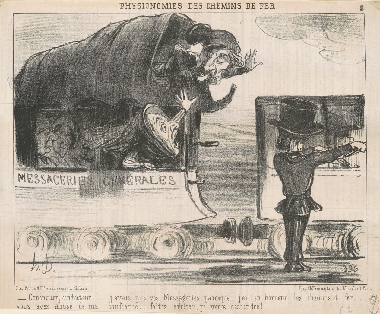 Chauffør ... jeg havde taget dine kurerer ... af Honoré Daumier