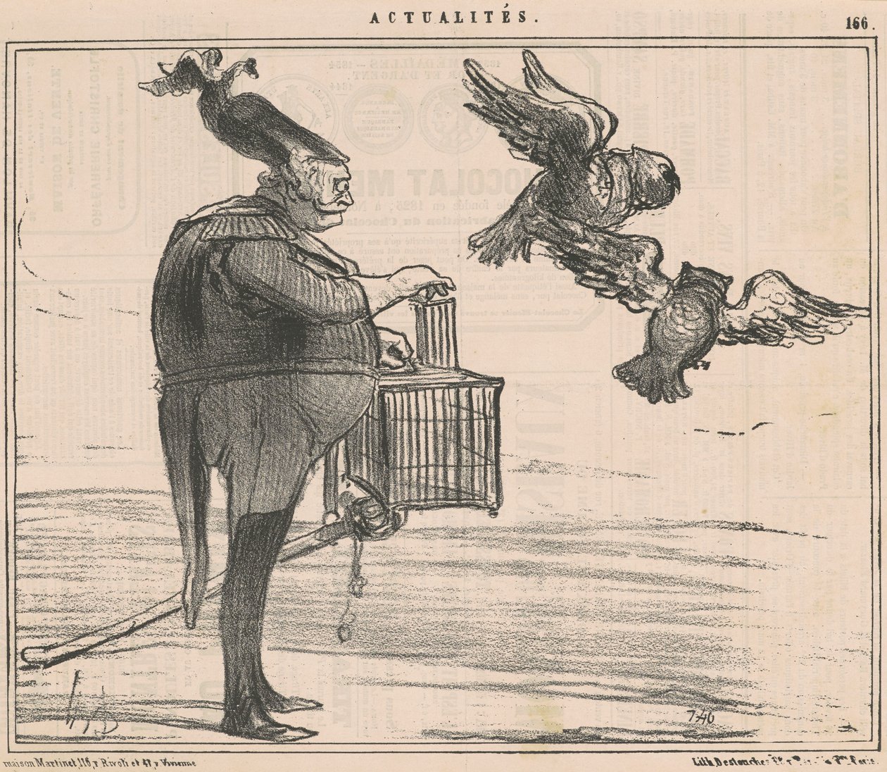 To storhertuger sluppet løs ... på Sevastopol af Honoré Daumier