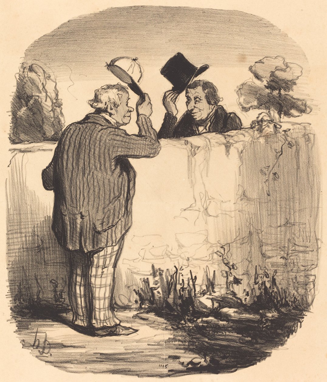 to gode naboer af Honoré Daumier
