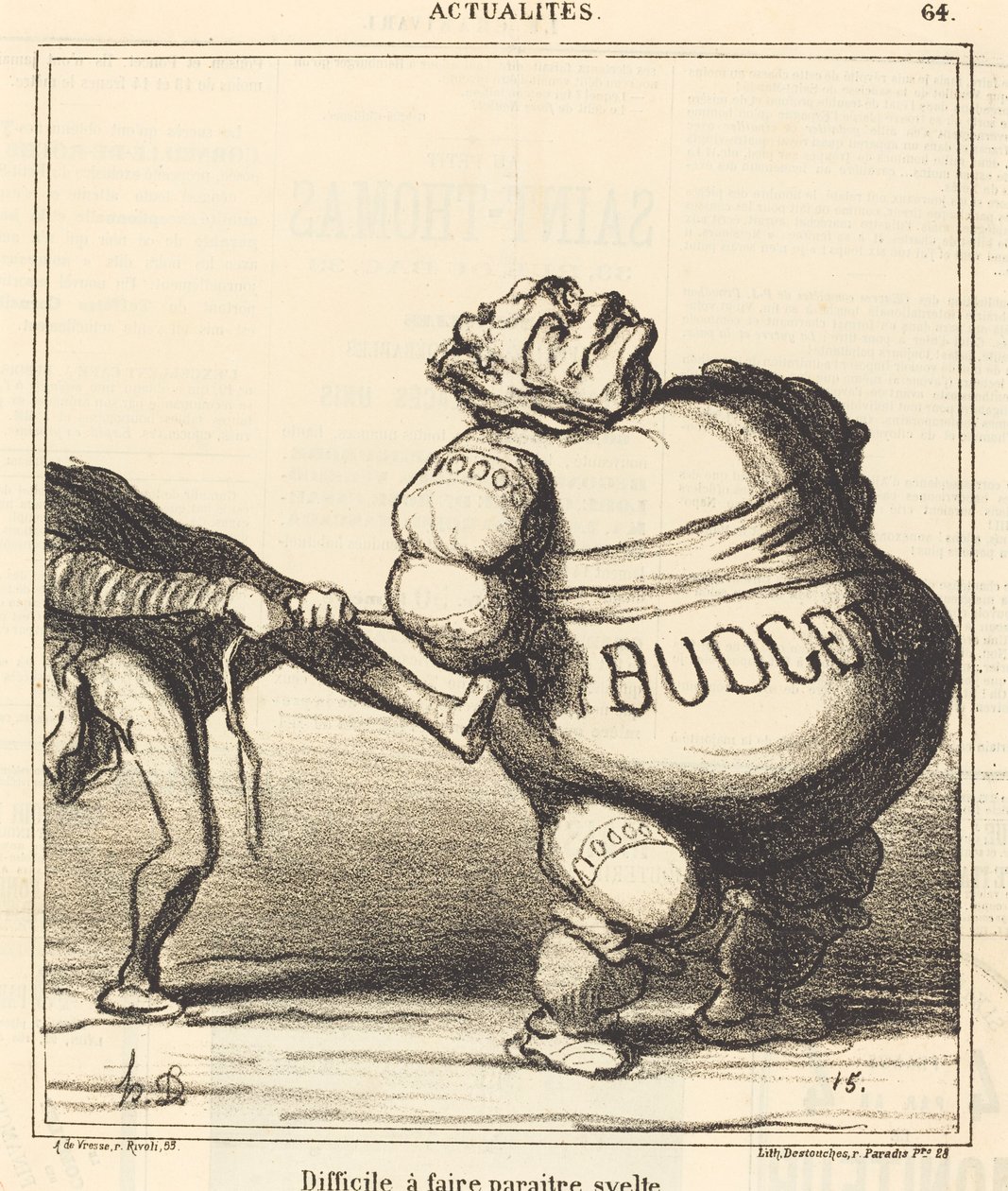 Svært at få til at se slank ud af Honoré Daumier