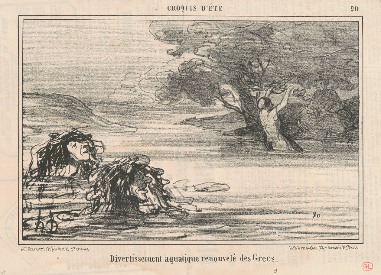 Underholdning ... fornyet fra grækerne af Honoré Daumier