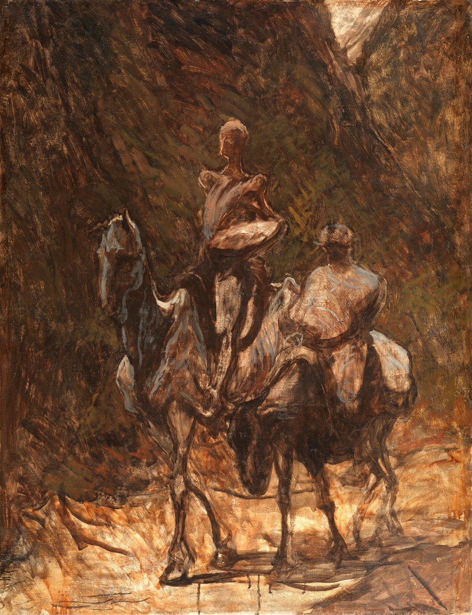 Don Quixote og Sancho Panza, 1868-1870. af Honoré Daumier