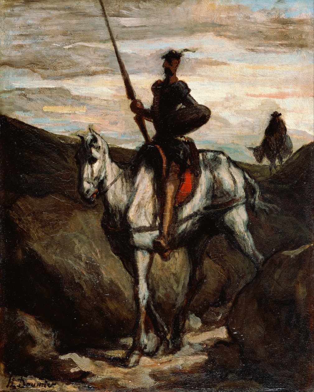 Don Quixote i bjergene af Honoré Daumier