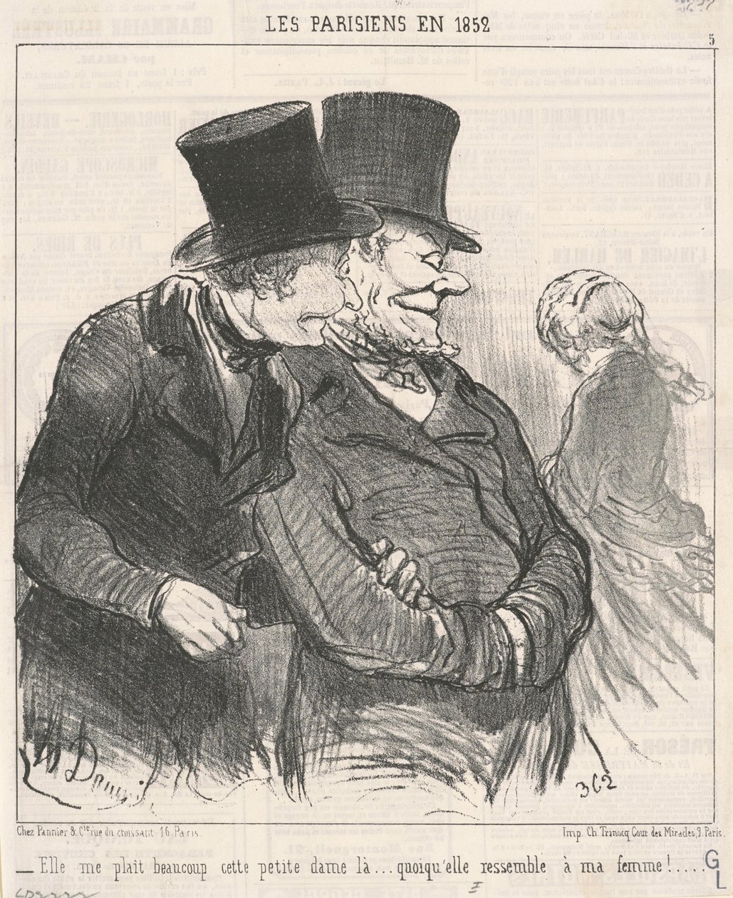 Hun holder meget af mig... af Honoré Daumier