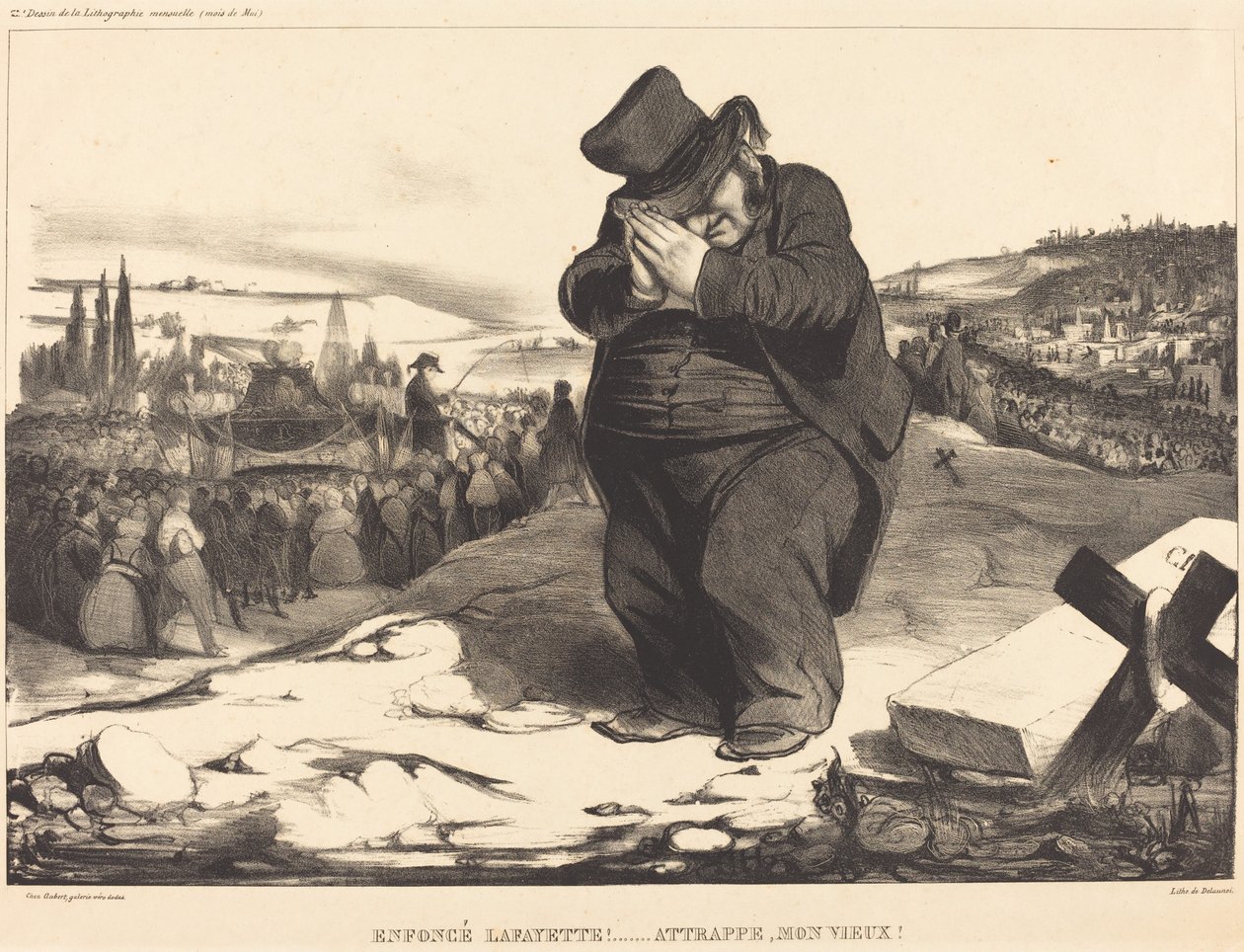 For fanden Lafayette!... Fang min gamle mand! af Honoré Daumier