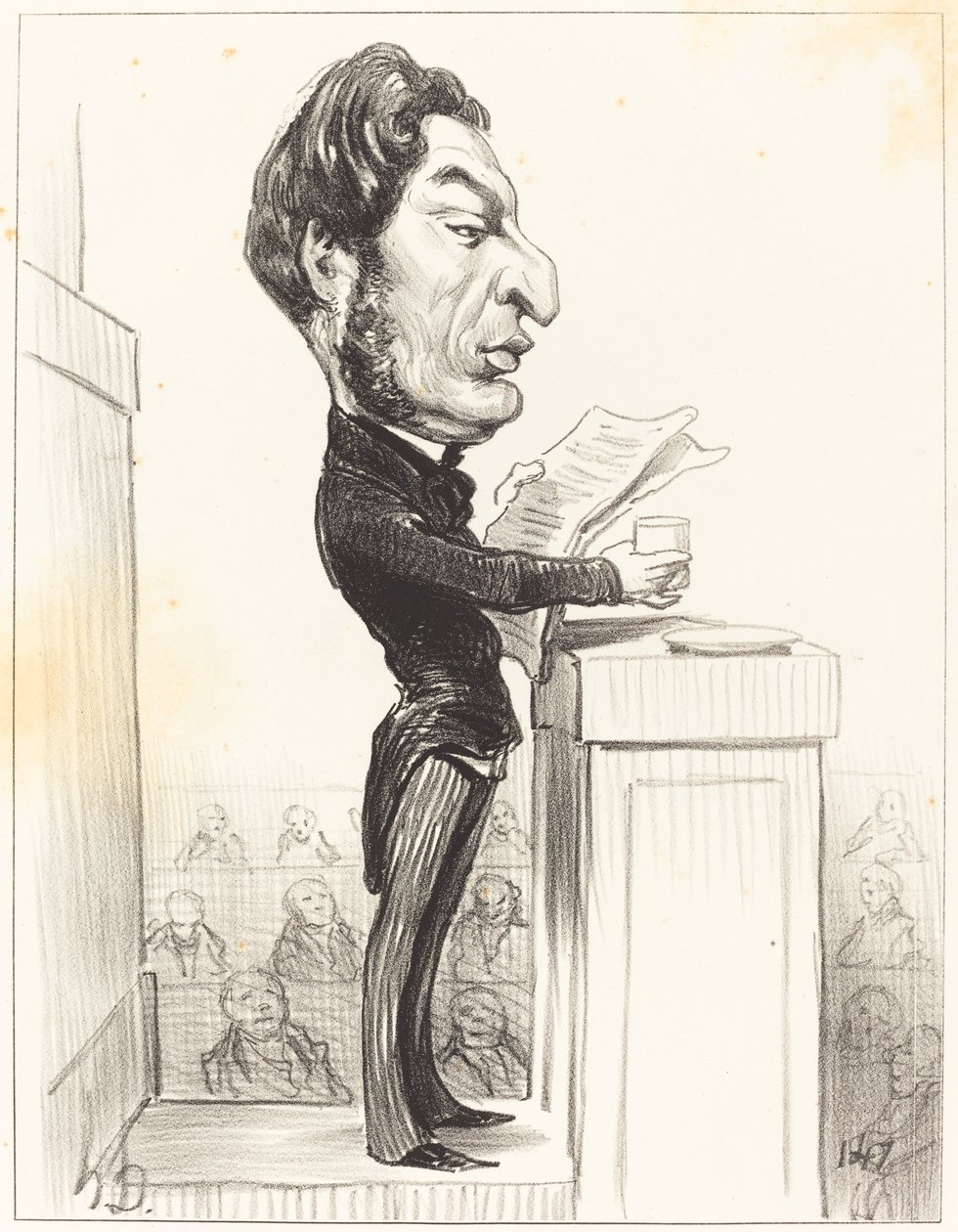 Eugene Rouher af Honoré Daumier