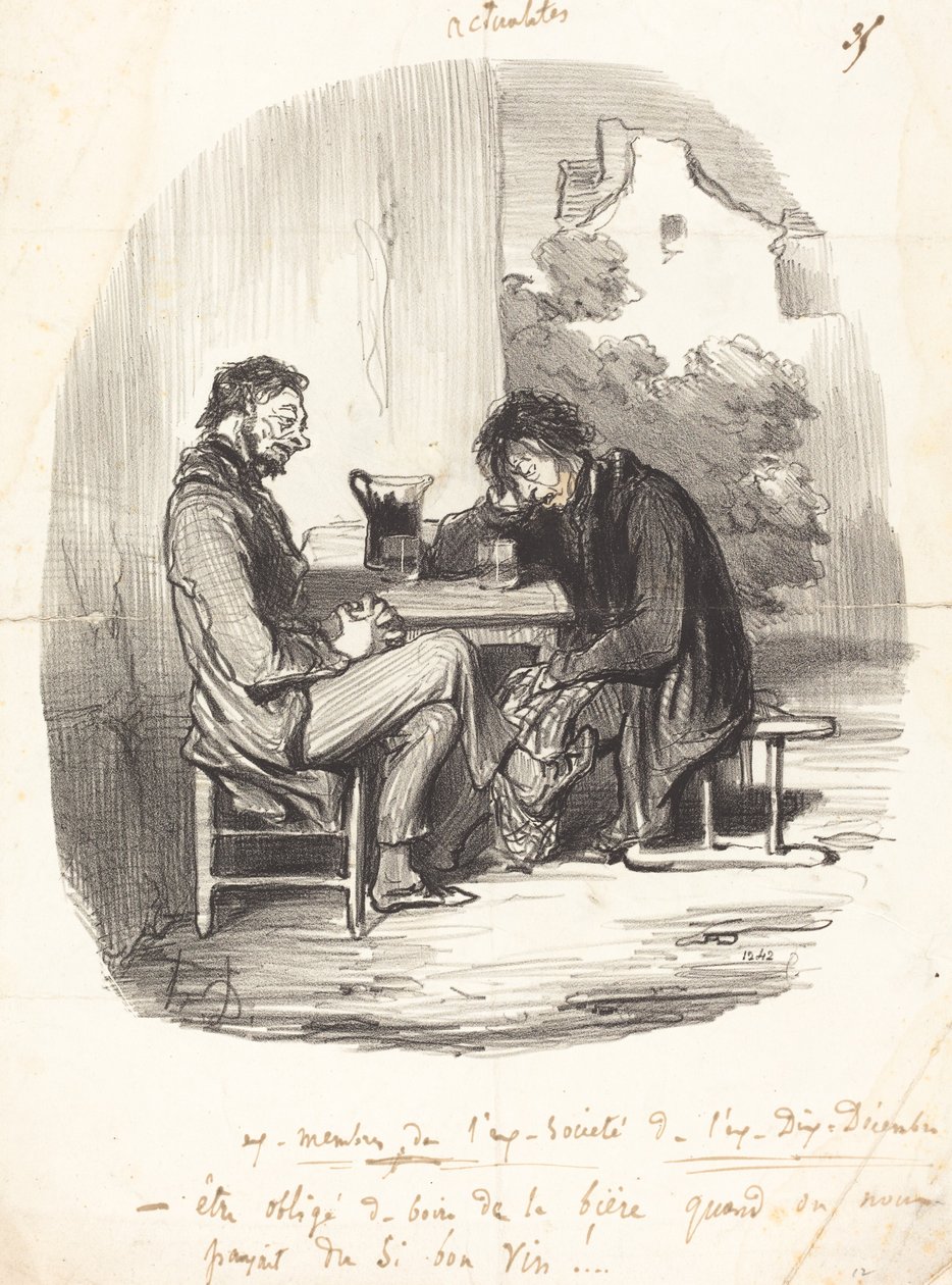 Eks-medlemmer af ex-Dix-December ex-society af Honoré Daumier