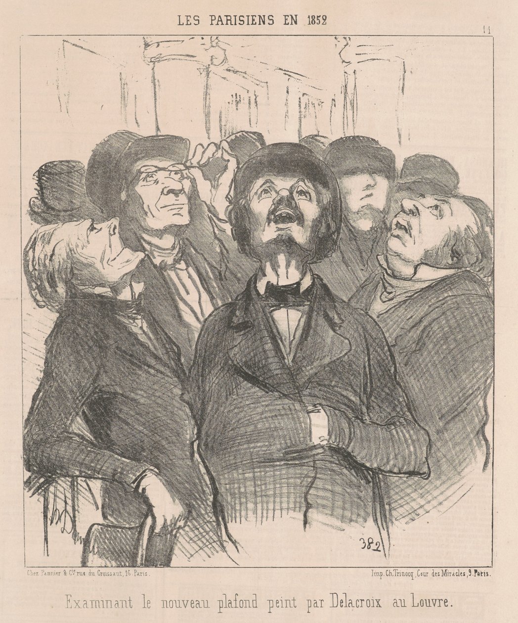 Undersøgelse af det nye loft... af Honoré Daumier