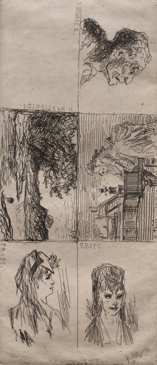 Fem undersøgelser. af Honoré Daumier