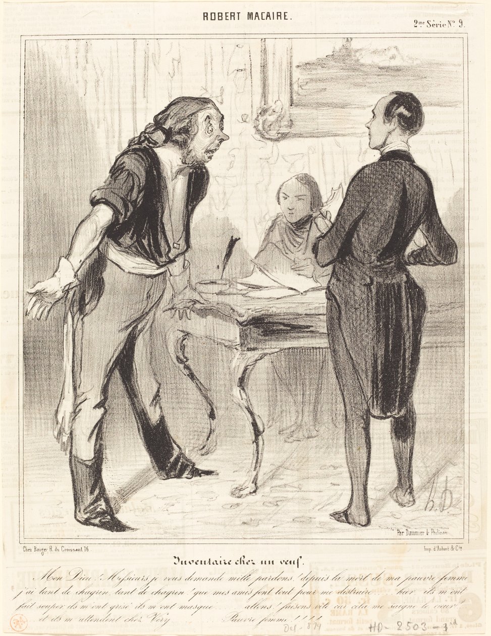 Inventar hos en enkemand af Honoré Daumier