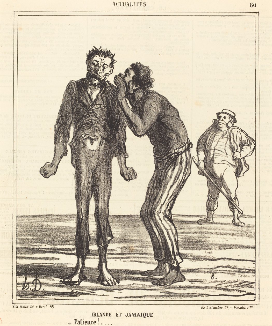 Irland og Jamaica - Tålmodighed!... af Honoré Daumier