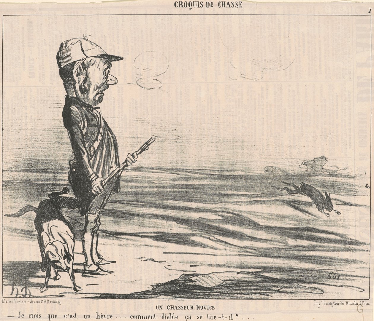 Jeg tror det er en hare... af Honoré Daumier