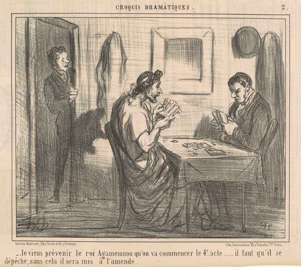 Jeg kommer for at advare kong Agamemnon... af Honoré Daumier