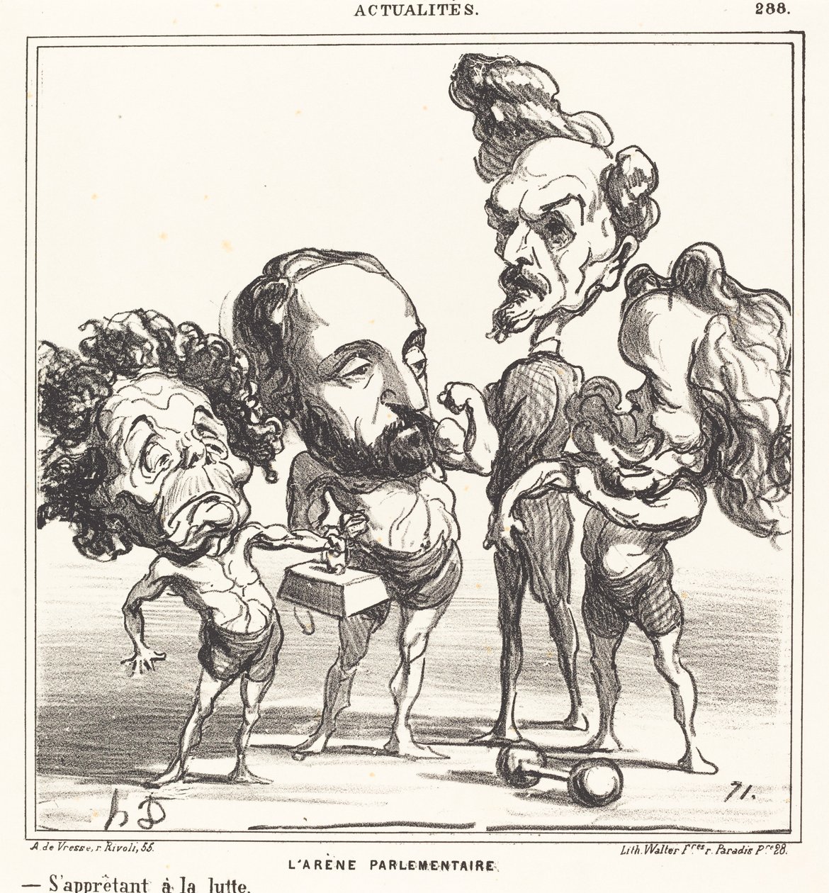 Den parlamentariske arena af Honoré Daumier
