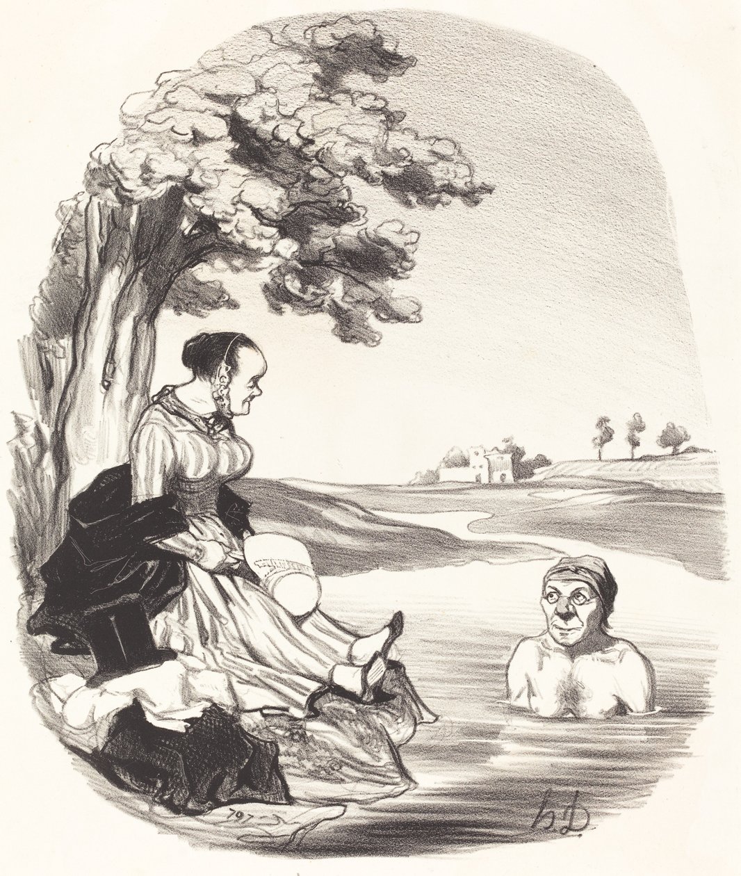 Vand er lækkert... jeg forsikrer dig... af Honoré Daumier