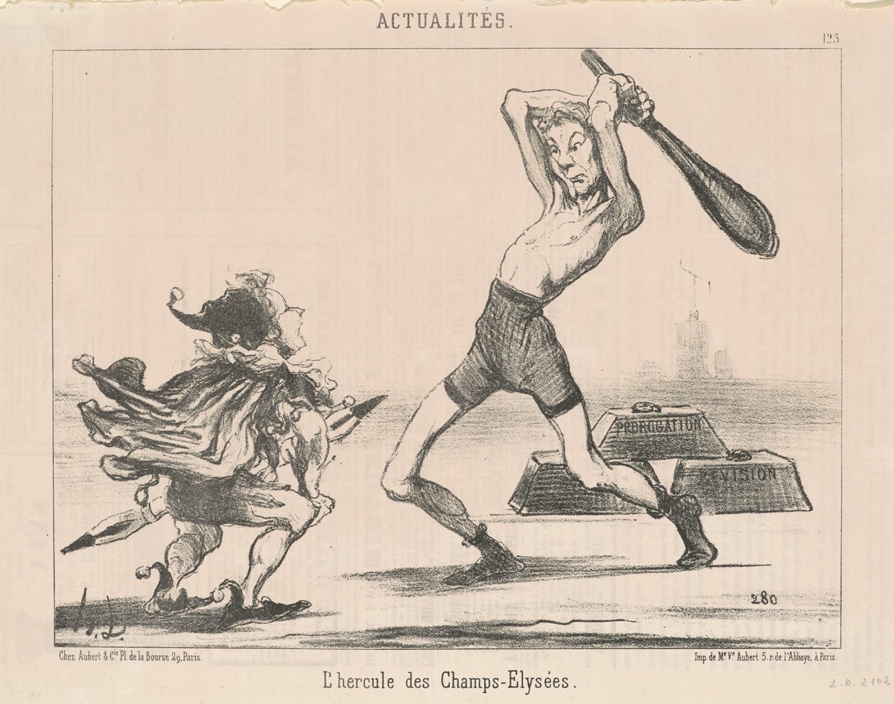 Hercules på Champs-Elysées af Honoré Daumier