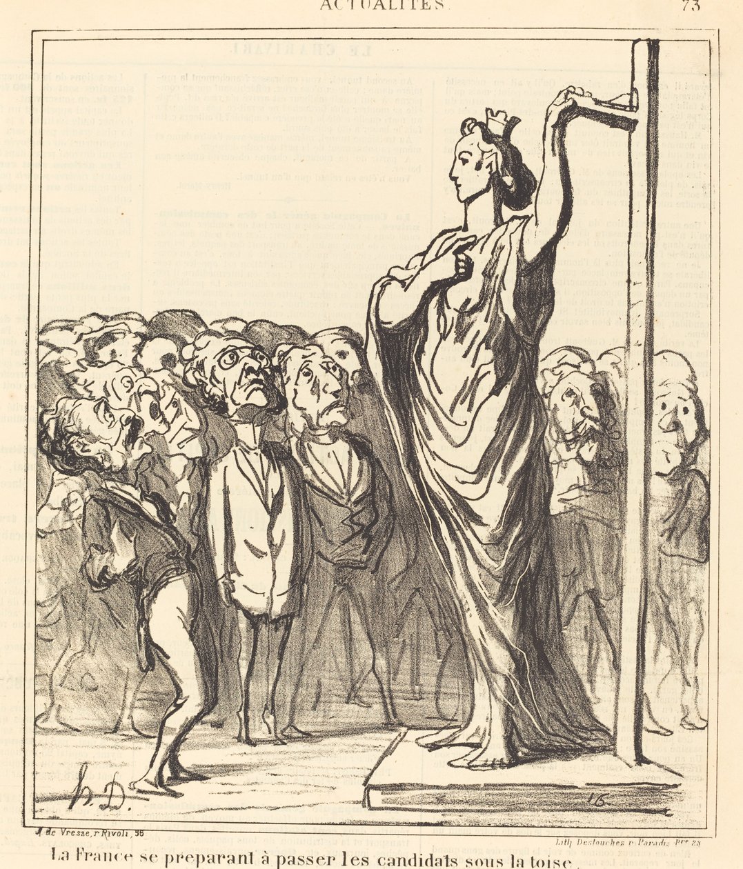 Frankrig forbereder sig på at bestå... af Honoré Daumier
