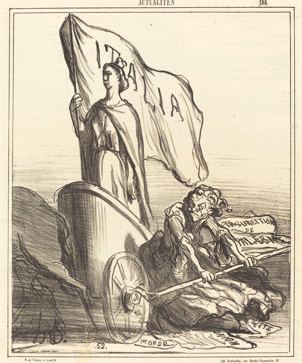 Den reaktionære presse søger forgæves... af Honoré Daumier