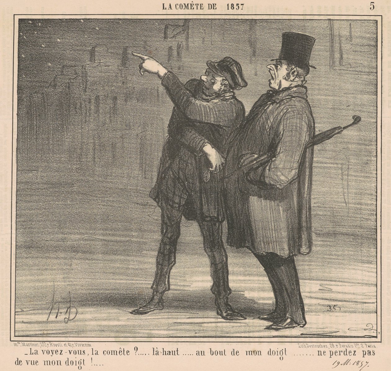 Ser du kometen? ... Deroppe ... af Honoré Daumier