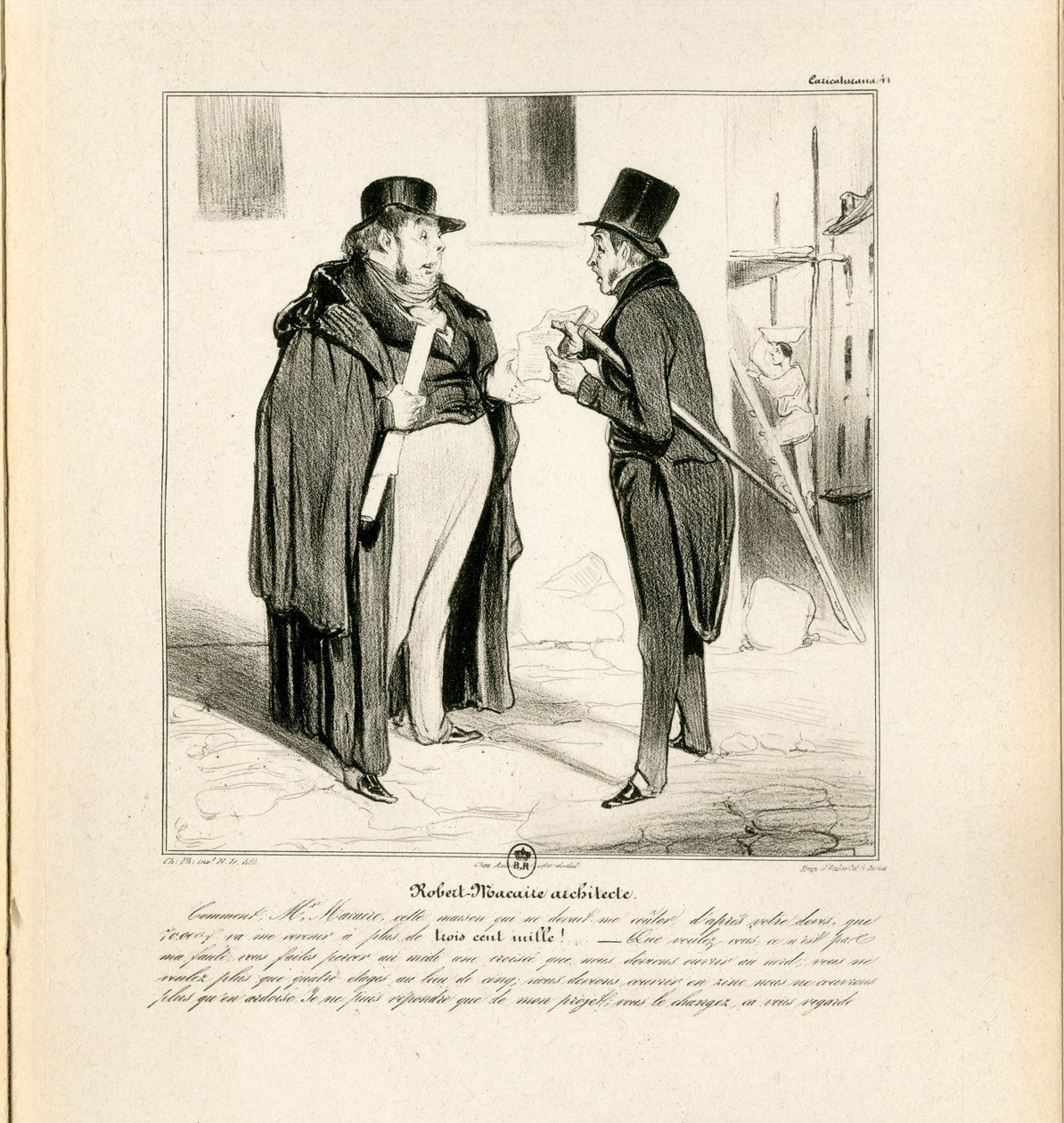 Le Charivari, satirisk i sort/hvid af Honoré Daumier