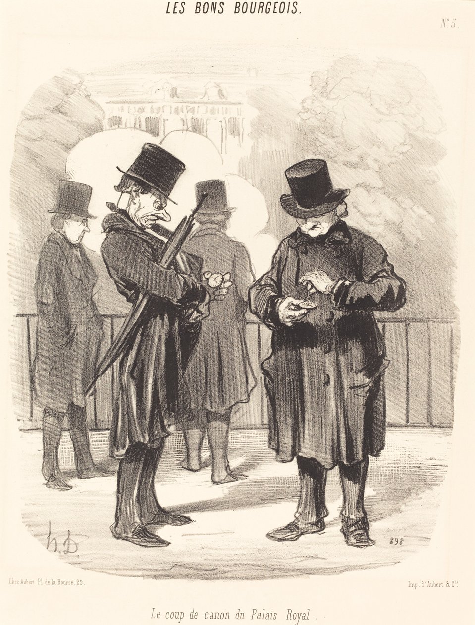 Palais-Royals kanonskud af Honoré Daumier