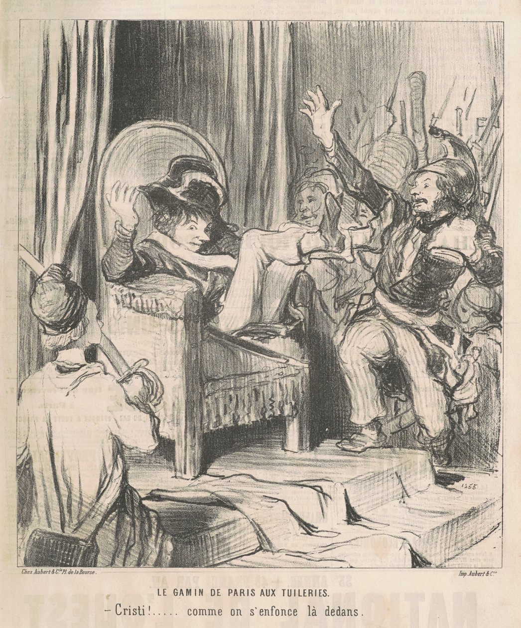 The Kid of Paris på Tuilerierne af Honoré Daumier