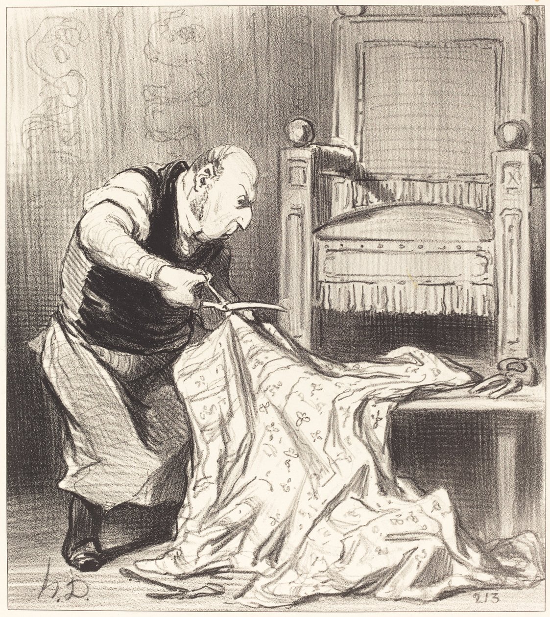 Den nye kronpolstrer... af Honoré Daumier