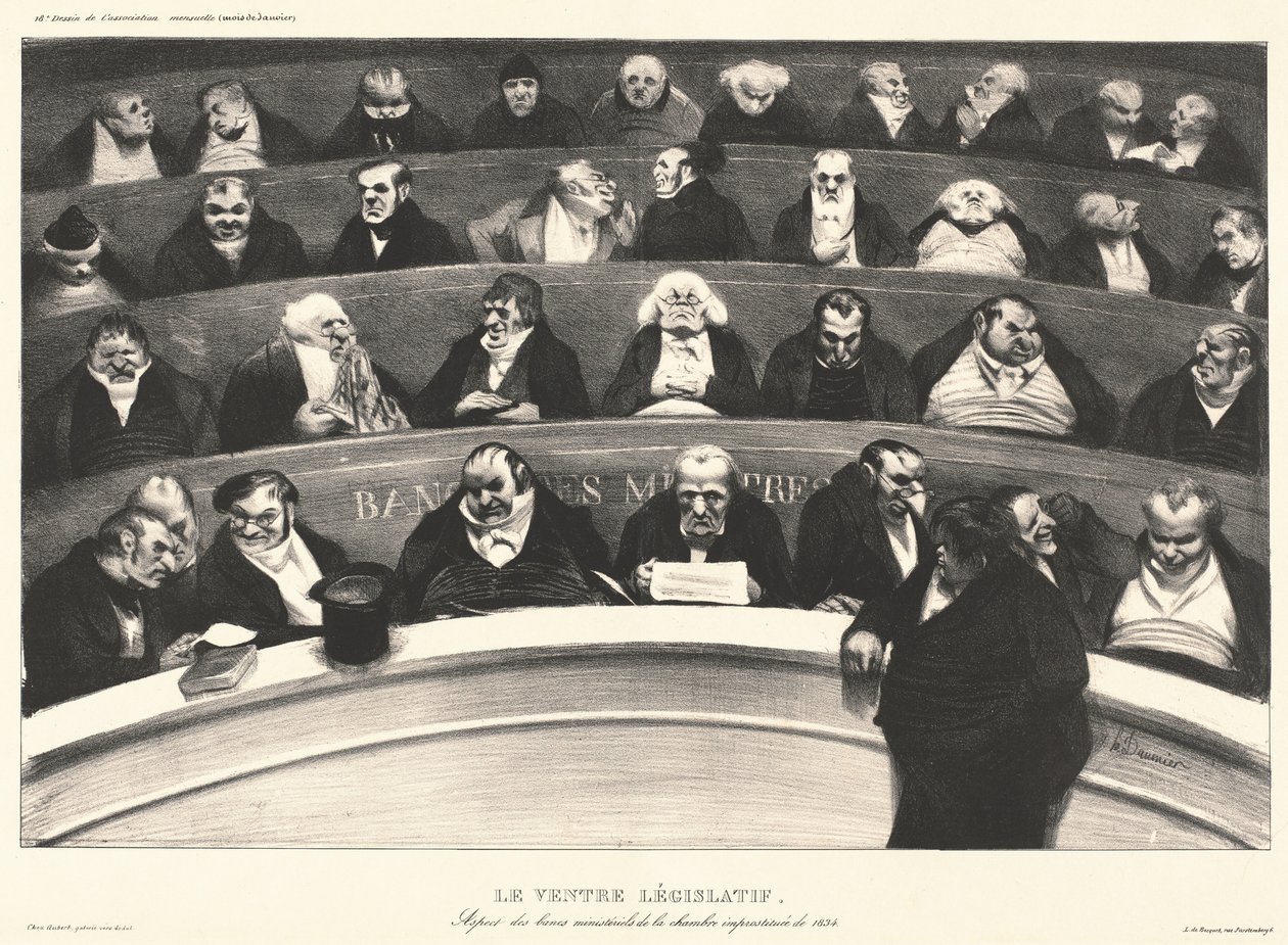 Den lovgivende mave af Honoré Daumier