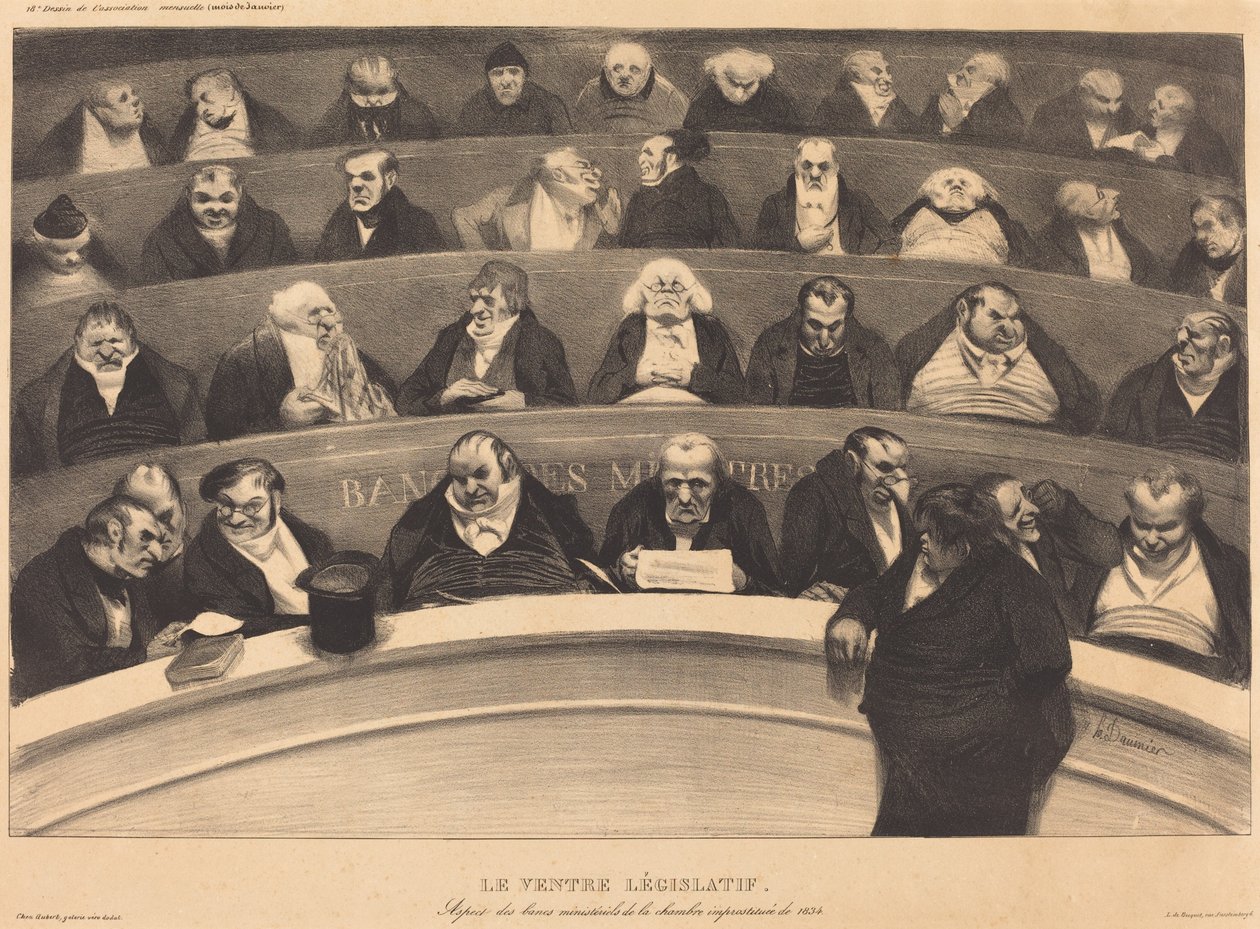 Den lovgivende mave af Honoré Daumier