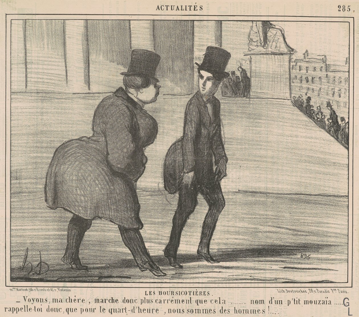 Børsmæglerne... Lad os se, min kære... af Honoré Daumier