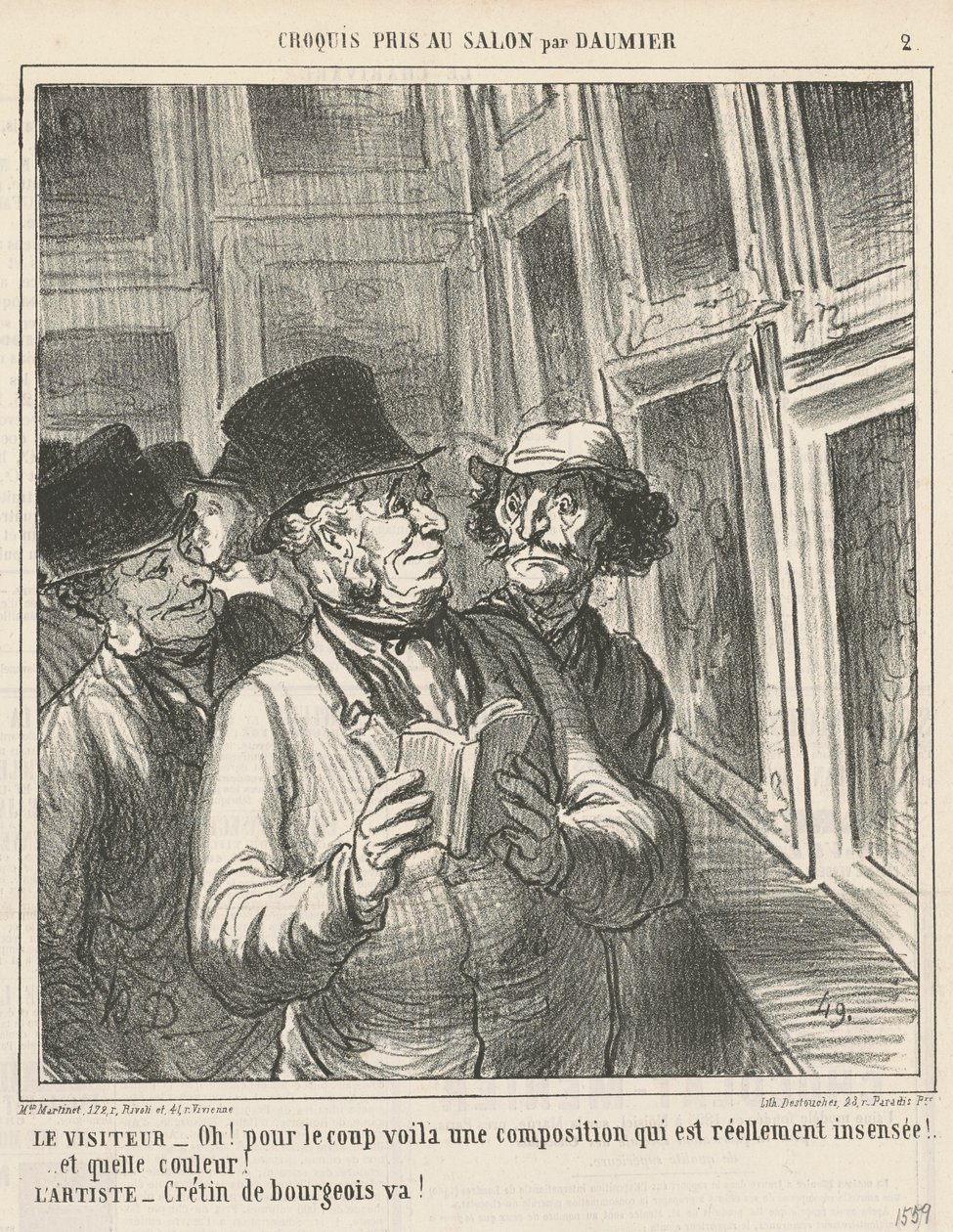 Den besøgende... af Honoré Daumier