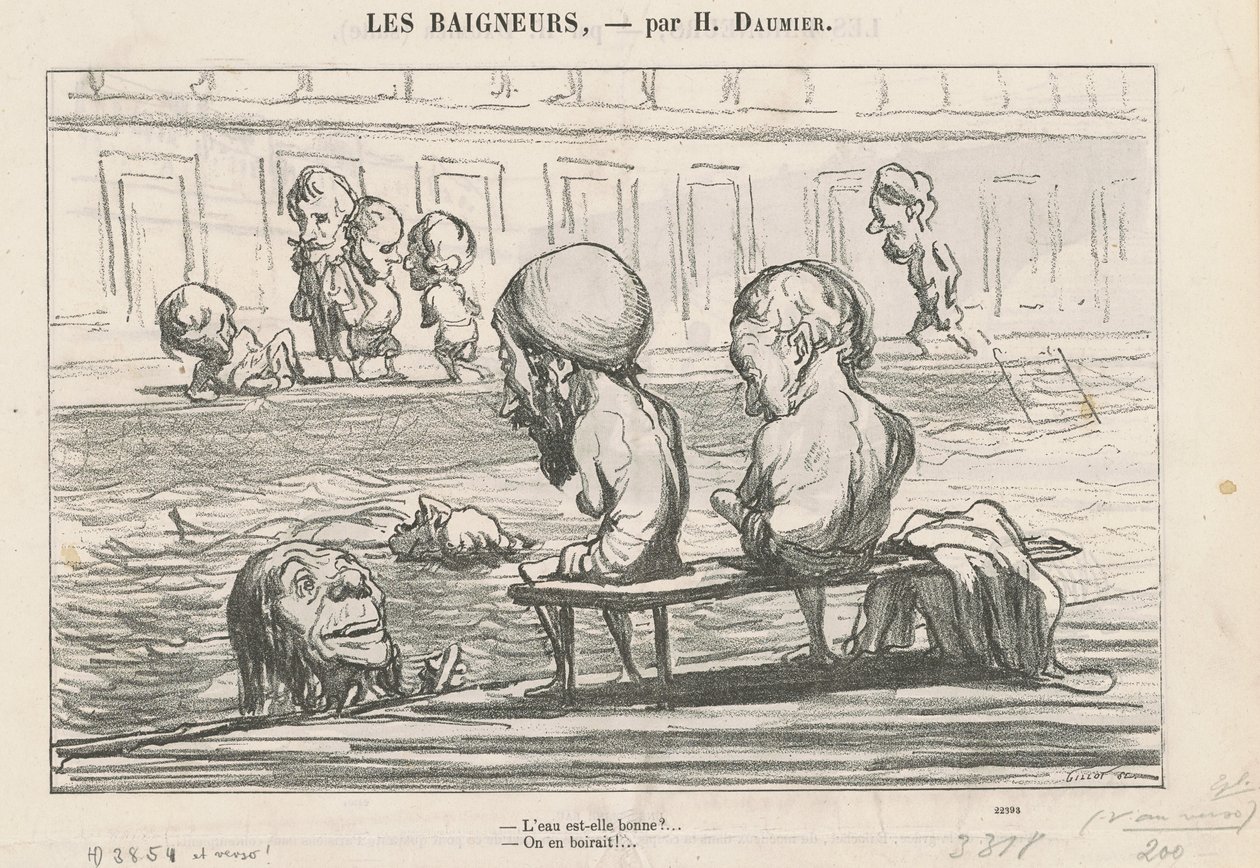Er vand godt? ... / fuldt vand af Honoré Daumier